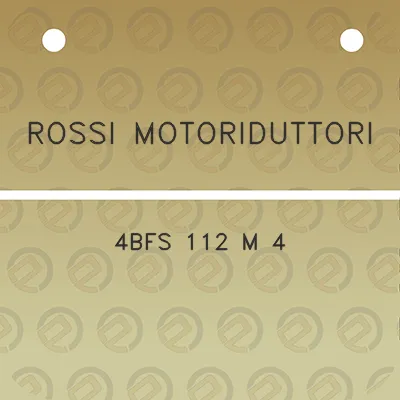 rossi-motoriduttori-4bfs-112-m-4