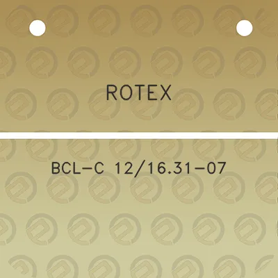 rotex-bcl-c-121631-07