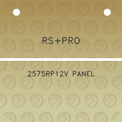 rspro-2575rp12v-panel