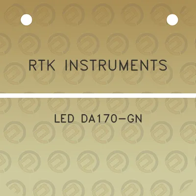 rtk-instruments-led-da170-gn