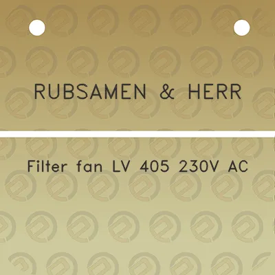 rubsamen-herr-filter-fan-lv-405-230v-ac