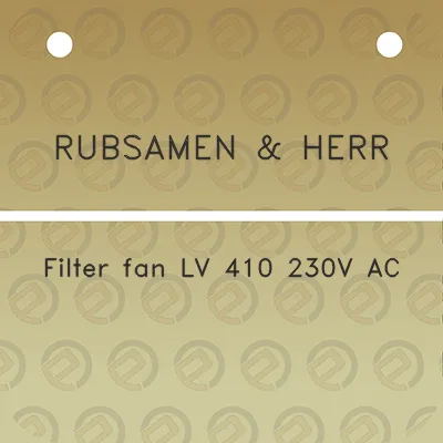 rubsamen-herr-filter-fan-lv-410-230v-ac