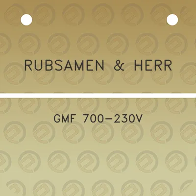 rubsamen-herr-gmf-700-230v