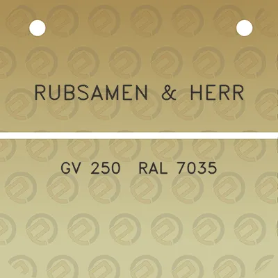 rubsamen-herr-gv-250-ral-7035