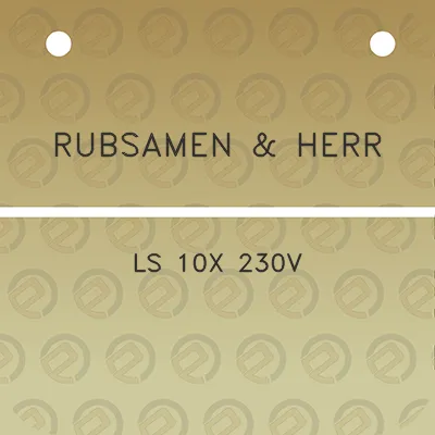 rubsamen-herr-ls-10x-230v