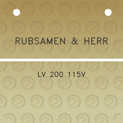 rubsamen-herr-lv-200-115v