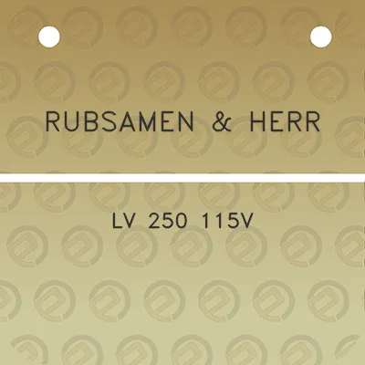 rubsamen-herr-lv-250-115v