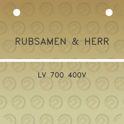 rubsamen-herr-lv-700-400v