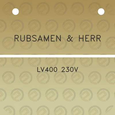 rubsamen-herr-lv400-230v