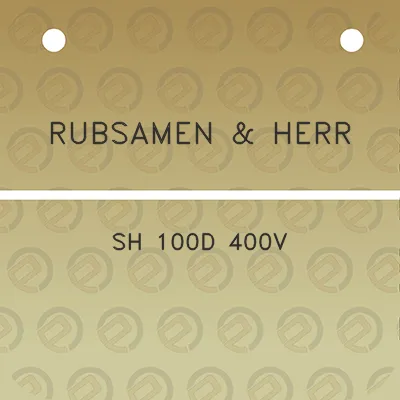 rubsamen-herr-sh-100d-400v