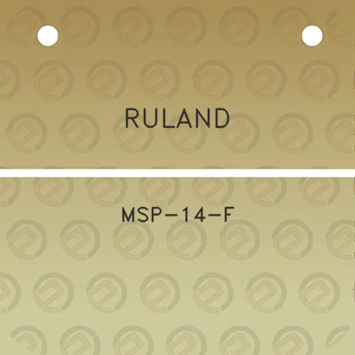 ruland-msp-14-f