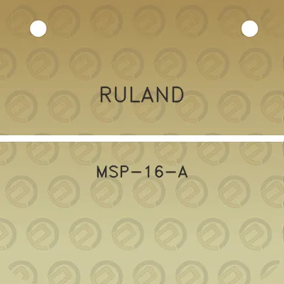 ruland-msp-16-a