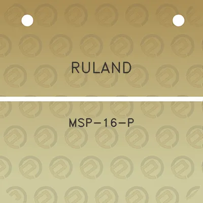 ruland-msp-16-p