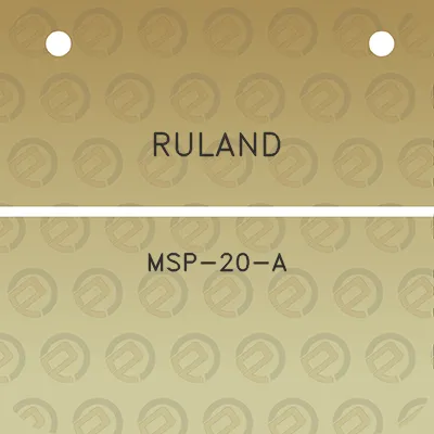 ruland-msp-20-a