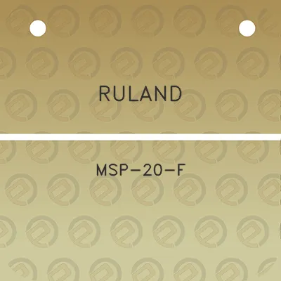 ruland-msp-20-f