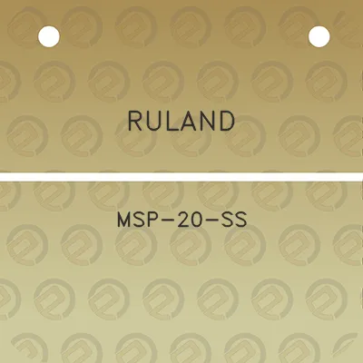 ruland-msp-20-ss