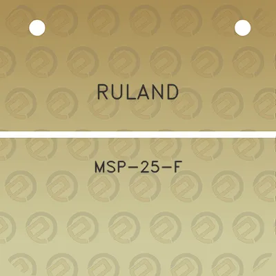 ruland-msp-25-f