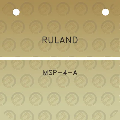 ruland-msp-4-a