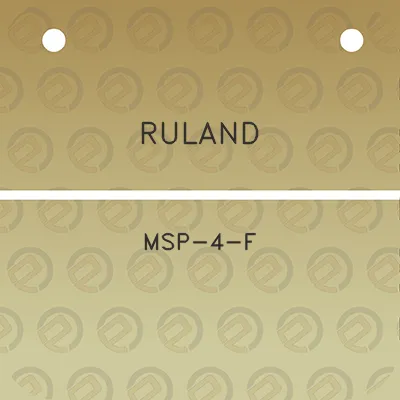 ruland-msp-4-f