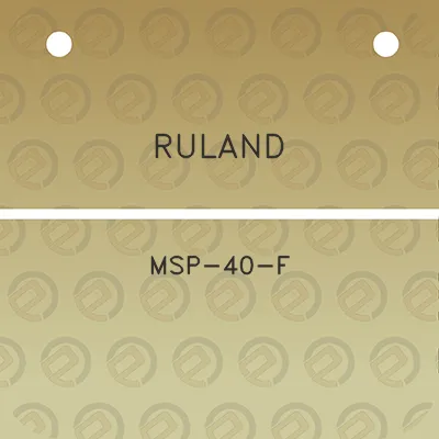 ruland-msp-40-f