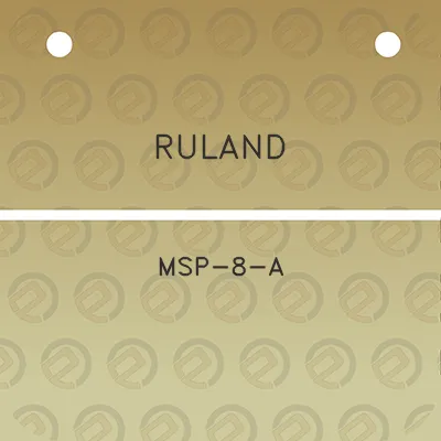 ruland-msp-8-a