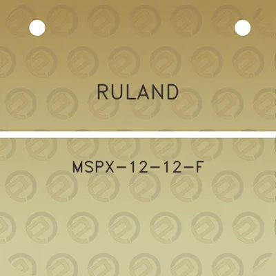 ruland-mspx-12-12-f