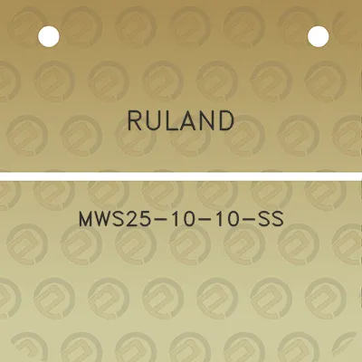 ruland-mws25-10-10-ss