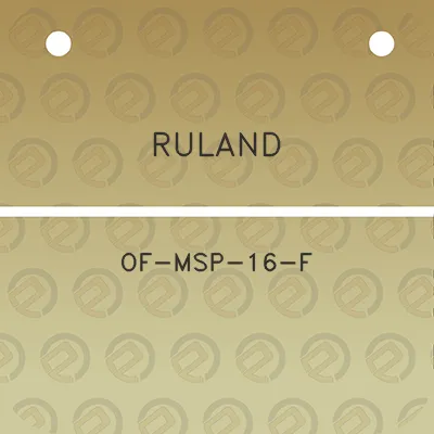 ruland-of-msp-16-f