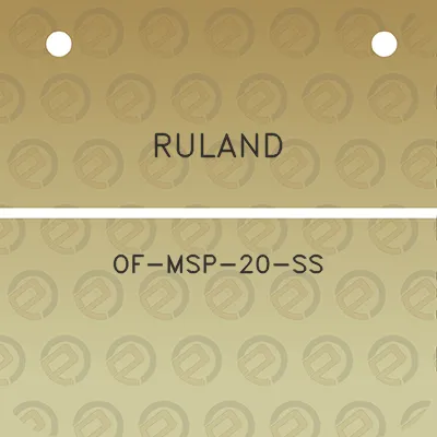 ruland-of-msp-20-ss