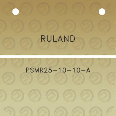 ruland-psmr25-10-10-a