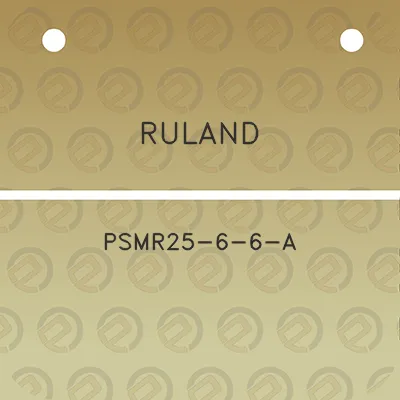 ruland-psmr25-6-6-a