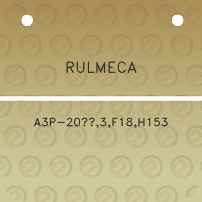 rulmeca-a3p-203f18h153