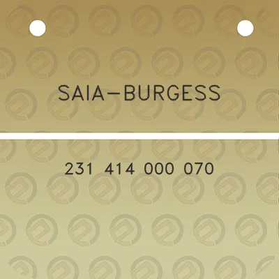 saia-burgess-231-414-000-070