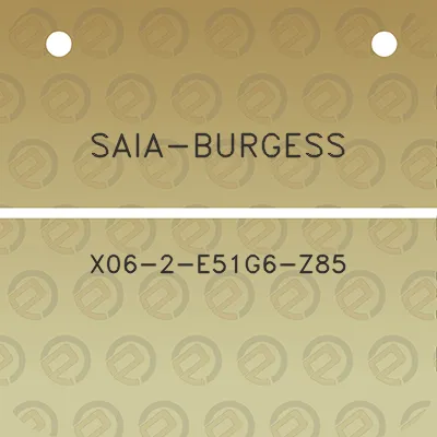 saia-burgess-x06-2-e51g6-z85