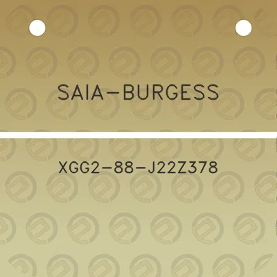 saia-burgess-xgg2-88-j22z378