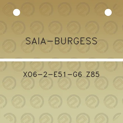 saia-burgess-xo6-2-e51-g6-z85