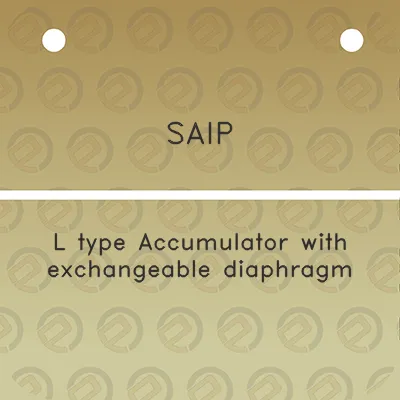 saip-l-type-accumulator-with-exchangeable-diaphragm