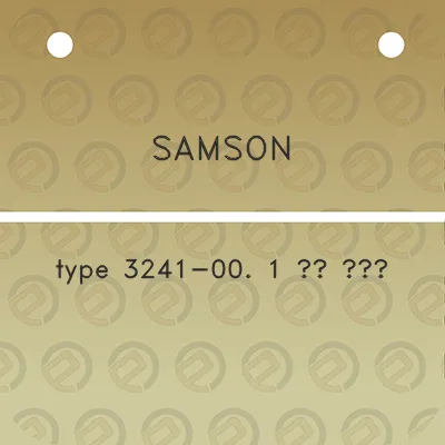 samson-type-3241-00-1-12