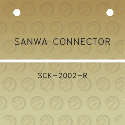 sanwa-connector-sck-2002-r