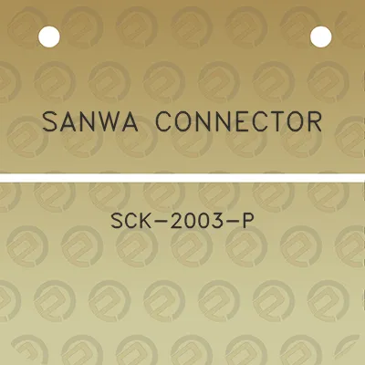 sanwa-connector-sck-2003-p