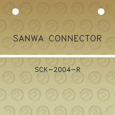 sanwa-connector-sck-2004-r