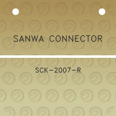 sanwa-connector-sck-2007-r