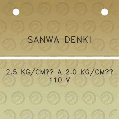 sanwa-denki-25-kgcm2-a-20-kgcm2-110-v