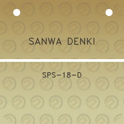 sanwa-denki-sps-18-d