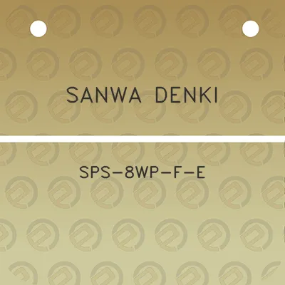 sanwa-denki-sps-8wp-f-e