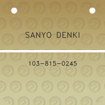 sanyo-denki-103-815-0245