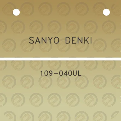 sanyo-denki-109-040ul