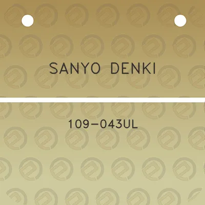 sanyo-denki-109-043ul