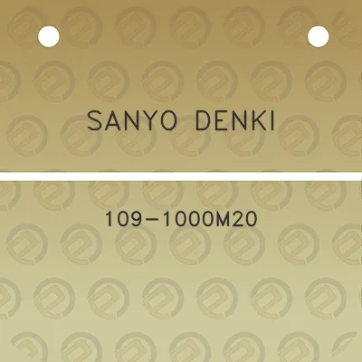 sanyo-denki-109-1000m20