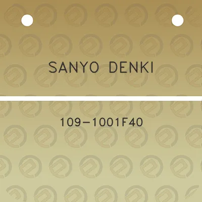 sanyo-denki-109-1001f40